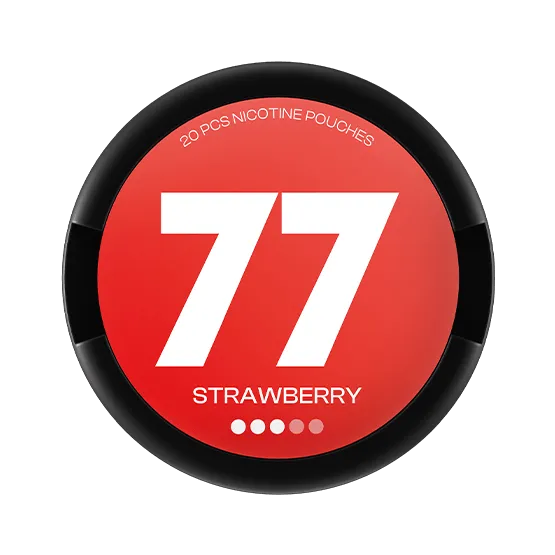 77 Nicotine Pouches Strawberry - Vitt snus online - Bertil´s Snus