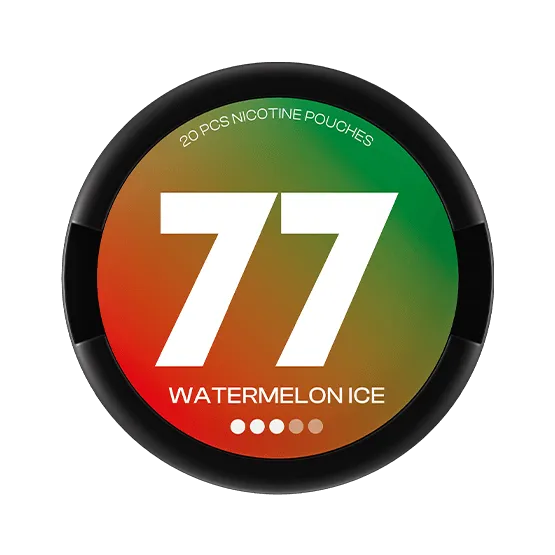 77 Nicotine Pouches Watermelon Ice - Vitt snus online - Bertil´s Snus
