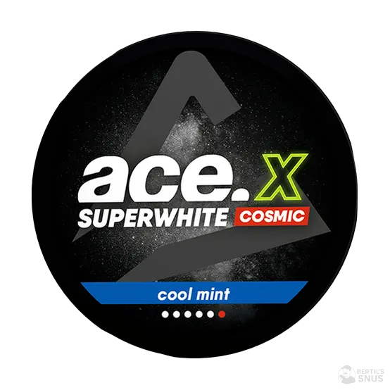 ACE Superwhite X Cosmic Cool Mint Extra Strong - Vitt snus online - Bertil´s Snus