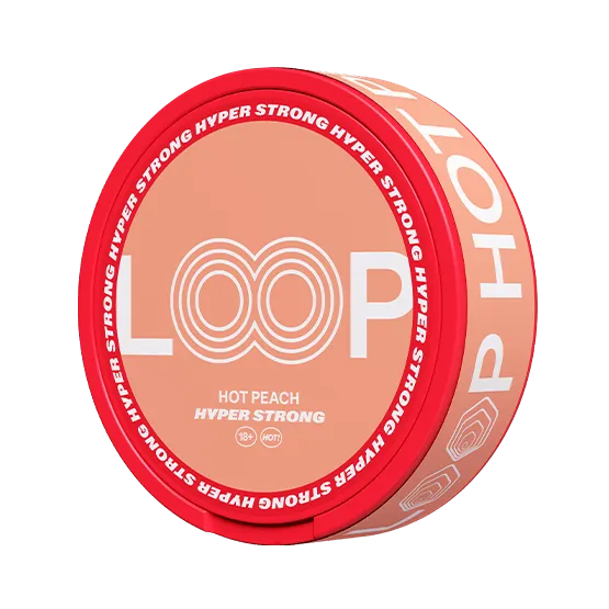 Loop Hot Peach Hyper Strong - Vitt snus online - Bertil´s Snus