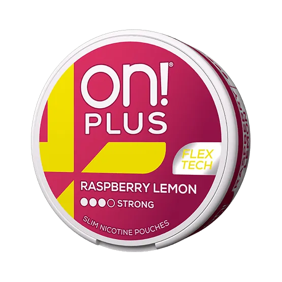 On! Plus Raspberry Lemon Strong - Vitt snus online - Bertil´s Snus