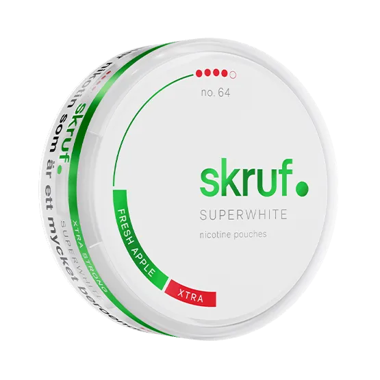 Skruf Superwhite No.64 Fresh Apple Extra Strong - Vitt snus online - Bertil´s Snus