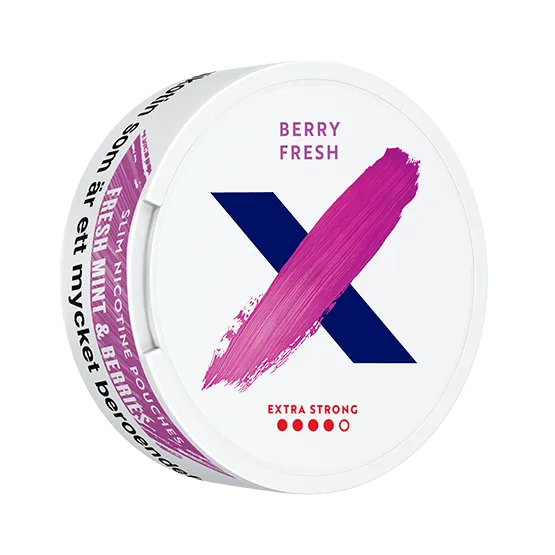 X Berry Fresh Slim Extra Strong - Vitt snus online - Bertil´s Snus