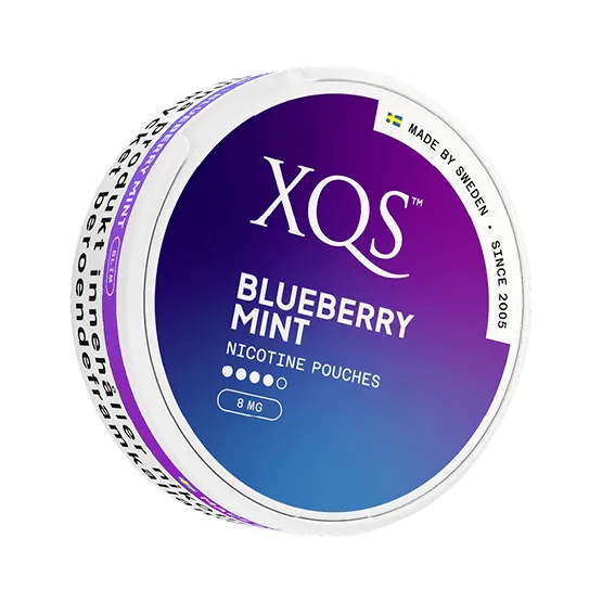XQS Blueberry Mint Slim Strong - Vitt snus online - Bertil´s Snus
