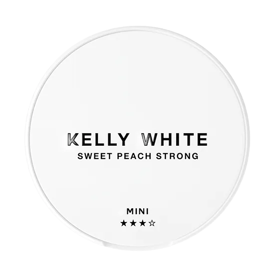 Kelly White Sweet Peach Mini Strong - Vitt snus online - Bertil´s Snus