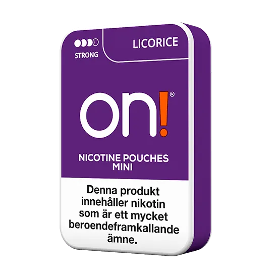 On! Licorice 6 mg Strong - Vitt snus online - Bertil´s Snus