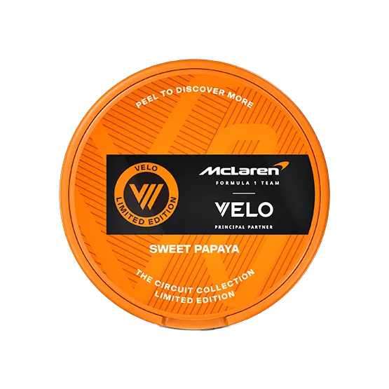 VELO McLaren Sweet Papaya Limited Edition - Vitt snus online - Bertil´s Snus