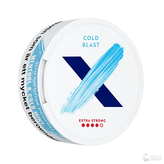 X Cold Blast Slim Extra Strong - Vitt snus online - Bertil´s Snus