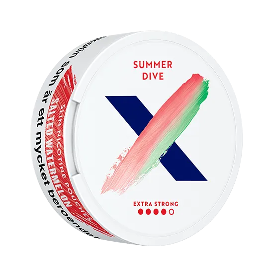 X Summer Dive Slim Extra Strong - Vitt snus online - Bertil´s Snus