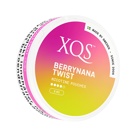 XQS Berrynana Twist Slim Strong - Vitt snus online - Bertil´s Snus