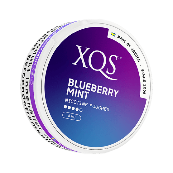 XQS Blueberry Mint Slim Strong - Vitt snus online - Bertil´s Snus